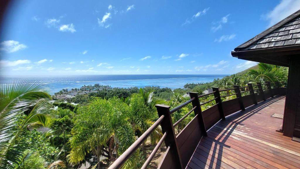 Deck view over Moorea lagoon