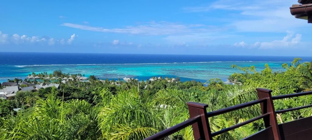 Panoramic lagoon view from Villa Honu, Moorea